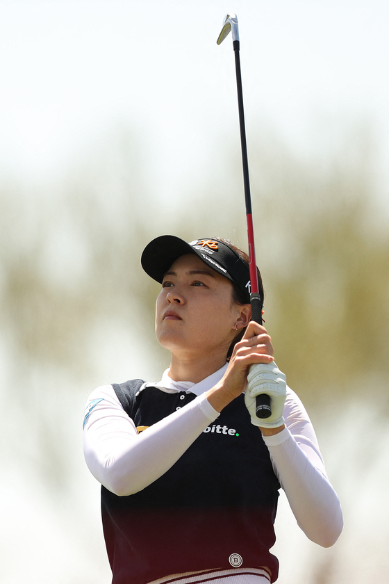 Chun In-gee plays her shot from the fourth tee during the third round of the LPGA Drive On Championship at Superstition Mountain Golf and Country Club in Apache Junction, Arizona on March 25. [GETTY IMAGES/YONHAP]