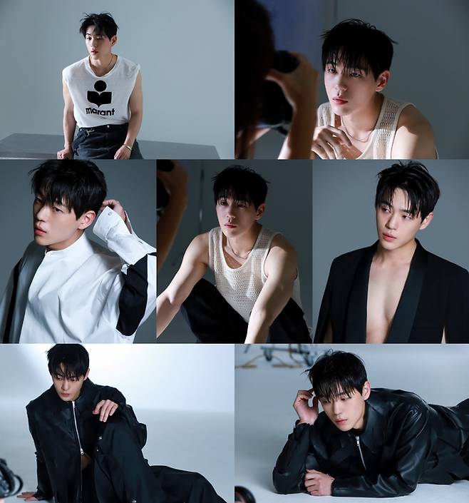 Actress Shin Jae-has extraordinary figure draws attention.The company Jay Wide Company unveiled Shin Jae-has pictorial shooting behind-the-scenes cut on December 12.Shin Jae-ha is receiving the glare of viewers as a villain on Ha Joon who does not hesitate to do evil for rainbow transportation in SBS  ⁇ Taxi Driver  ⁇ .Shin Jae-ha in the public photo captures the eye with the breathtaking visual of the water.Contrary to the usual neat and dandy style, it has a new appeal with challenging styling, from sleeveless tops to leather jackets and bold suits worn without innerwear.In addition, a deep mood and eyes are added to the moist wet hair, and each cut has a perfect digestive power to show the appearance of a picture craftsman.Not only that, but for Shin Jae-ha, who was awkward with different costumes, whenever the costumes were replaced, the staff often had a frenzied reaction and could not stand the laughter, but he quickly overcame it and immersed himself in the filming, drawing admiration as a professional.On the other hand, Shin Jae-has pictures and interviews can be found in the April issue of  ⁇   ⁇   ⁇   ⁇ .