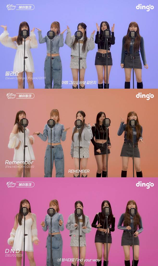 에이핑크, 딩고 '킬링 보이스' 완전체 출격..12년 명곡 메들리