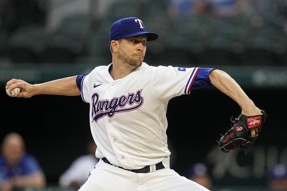 MLB 역사상 가장 공이 빠른 선발투수로 꼽히는 텍사스 레인저스 제이컵 디그롬. AP=연합뉴스