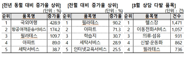 소비자 상담건수 분석  한국소비자원 자료