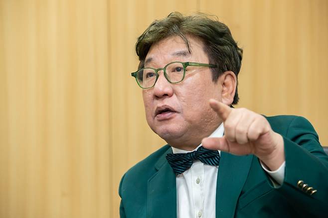 2030탄소중립녹색성장위원회의 김상협 위원장이 서울 강남구 과학기술회관에서 본지와 인터뷰를 가지고 있다. /이태경기자