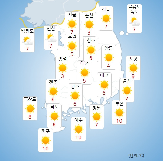 기상청 내일(17일) 오전 날씨 : 전국날씨,날씨예보