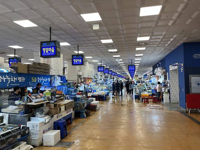 17일 서울 동작구 노량진 수산시장 전경. /사진= 주원규 기자