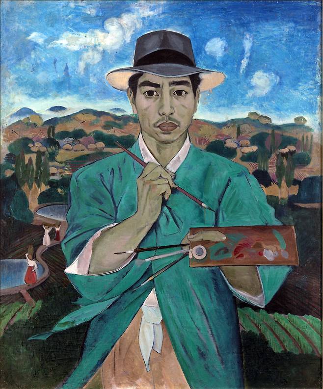 '민족의 불행 속 오랫동안 잊혔던 사실주의 화가' 이쾌대 ‘두루마기를 입은 자화상’, 1948~1949, 72×60cm