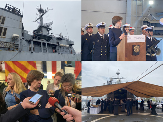 French Navy frigate Prairial in Korea