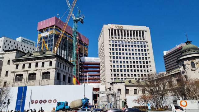 지난해 3월 한은 통합별관 공사가 진행되고 있다. 사진=조지원 기자