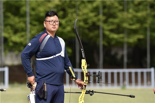 남자 리커브 1위로 항저우행 티켓 거머쥔 김우진[대한양궁협회 제공]