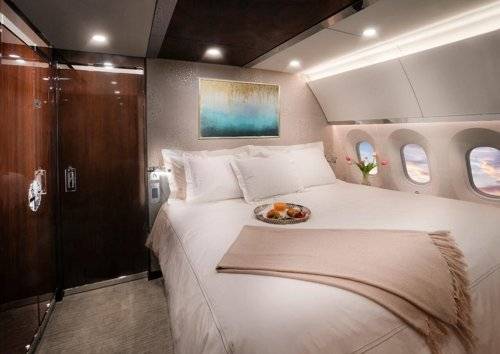 멕시코 대통령 전용기 내의 침실.[멕시코 대통령실=연합뉴스]