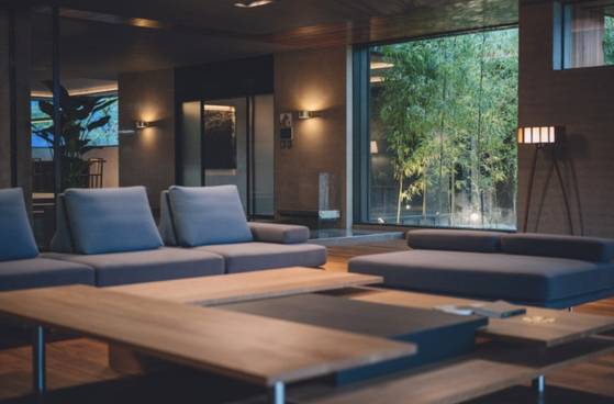 영화 ‘기생충’ 속 부엌 테이블과 의자, 거실 테이블과 조명은 박종선 디자이너의 작품이다. [사진 영화사]