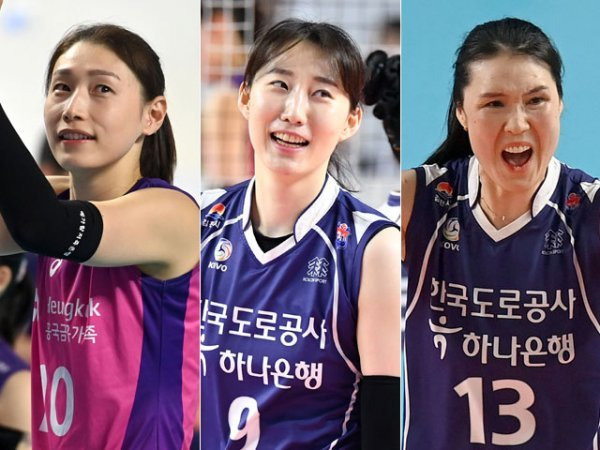 김연경, 박정아, 정대영(왼쪽부터). 사진 | 스포츠동아DB, KOVO