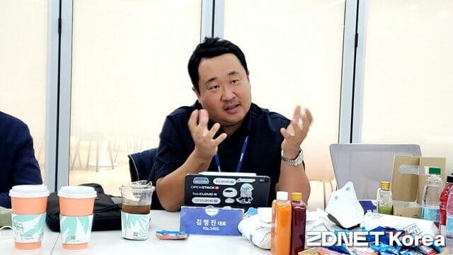 김명진 이노그리드 대표가 지디넷코리아가 작년에 개최한 SaaS 경쟁력 강화와·성공적 글로벌 진출을 위한 좌담회에 패널로 참석해 이야기 하고 있다.