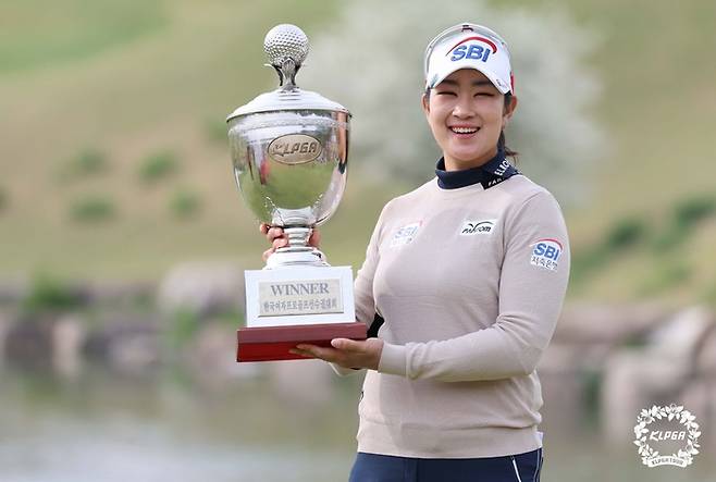 지난해 크리스F&C 제44회 KLPGA 챔핑언십에서 우승한 김아림. 사진|KLPGA