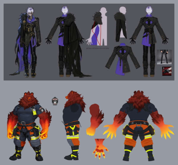 빌딩앤파이터 CBT 후 리뉴얼된 '보장왕', '불곰' 캐릭터. (사진=에이스톰)