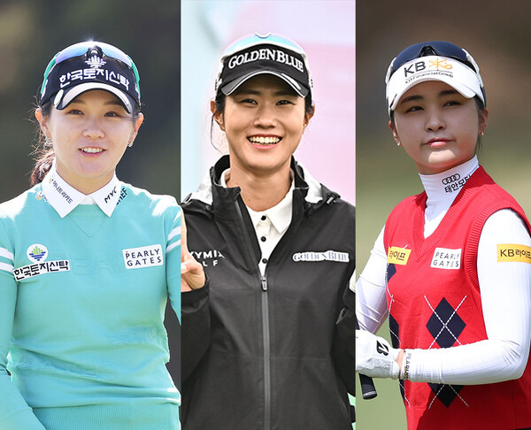 2023년 한국여자프로골프(KLPGA) 투어 메이저 대회 KLPGA 챔피언십에 출전하는 박현경, 이주미, 이예원 프로. 사진제공=KLPGA