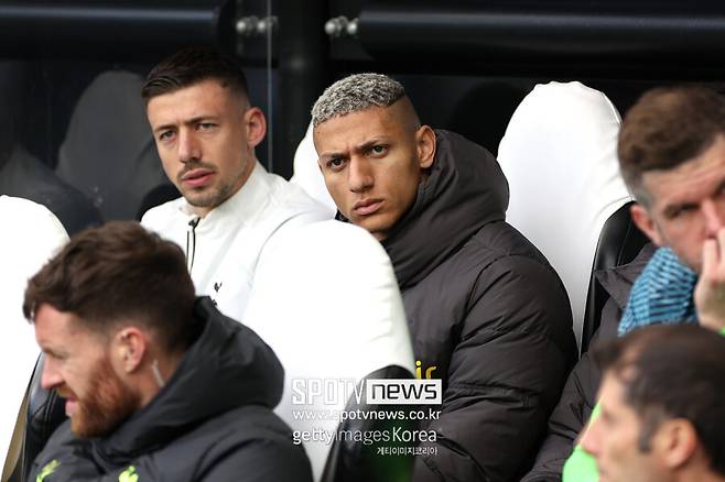 ▲ 뉴캐슬 유나이티드와 경기에서 히샬리송은 벤치에서 경기를 출발했다.