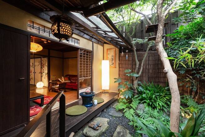 100년 전통의 게스트하우스 개인실, 일본 교토