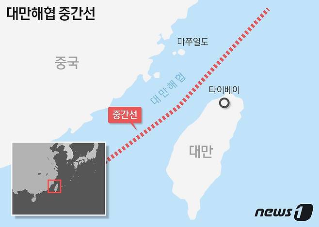 대만해협 중간선 ⓒ News1 DB