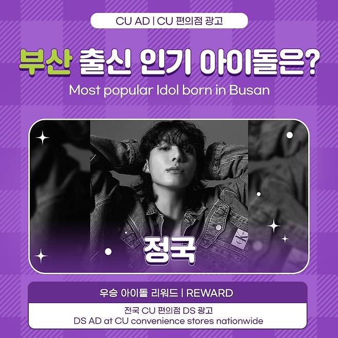 '만덕동의 자랑' 방탄소년단 정국, '부산 출신 최고의 인기 아이돌' 1위