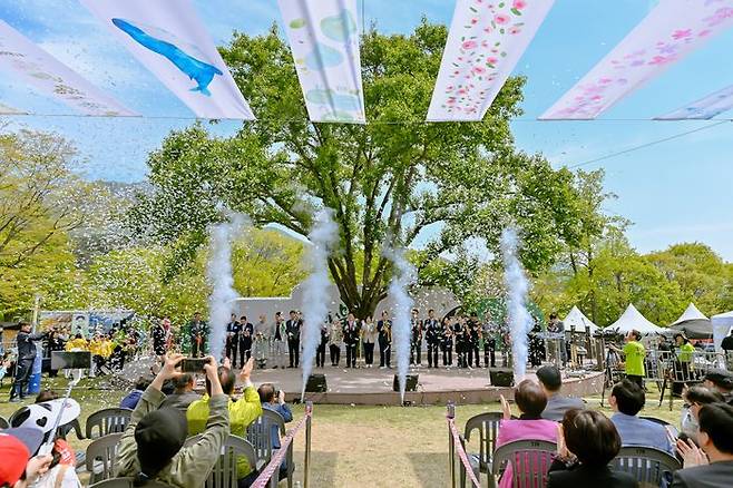 제13회 양평 용문산 산나물축제 개막식 현장.ⓒ양평군