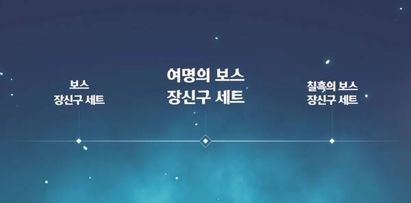 - '보스 장신구, 여명의 보스, 칠흑의 보스'라는 계단식 구조가 완성됐다&nbsp;