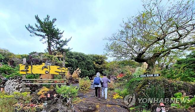 환상숲으로 들어가는 관광객 [연합뉴스 자료사진]