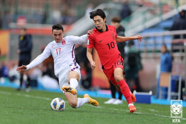 U-20 축구대표팀 미드필더 배준호. 사진=대한축구협회