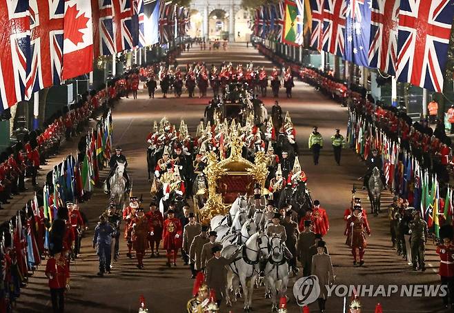 영국 대관식 예행연습 [로이터 연합뉴스 자료사진. 재판매 및 DB 금지]