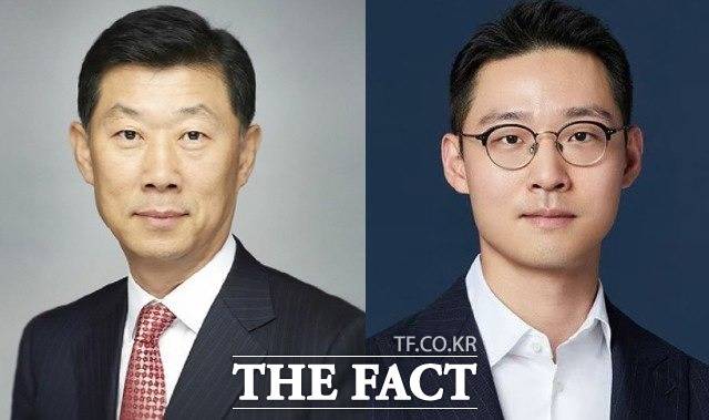 지난해 지배구조 개편에 나선 하림그룹은 본격적인 승계 작업을 시작한 것으로 보인다. 사진은 김홍국 하림그룹 회장(왼쪽)과 그의 장남인 김준영 NS쇼핑 사내이사. /하림그룹, JKL파트너스