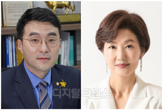 김남국(왼쪽) 더불어민주당 의원과 김연주 시사평론가. <디지털타임스 DB>