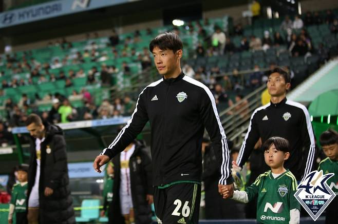 전북 현대 홍정호(가운데) 자료사진. 한국프로축구연맹