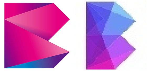 부산시 도시상징(CI·왼쪽)과 외국 코인회사 로고. [사진 부산시]