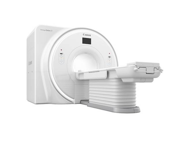 인공지능 기술을 탑재해 검사 시간을 기존보다 2~3배 줄인 최신 MRI(Vantage Galan 3T). 제품 사양에 따라 환자는 누운 채로 유튜브 영상을 볼 수 있다./사진=캐논메디칼시스템즈코리아