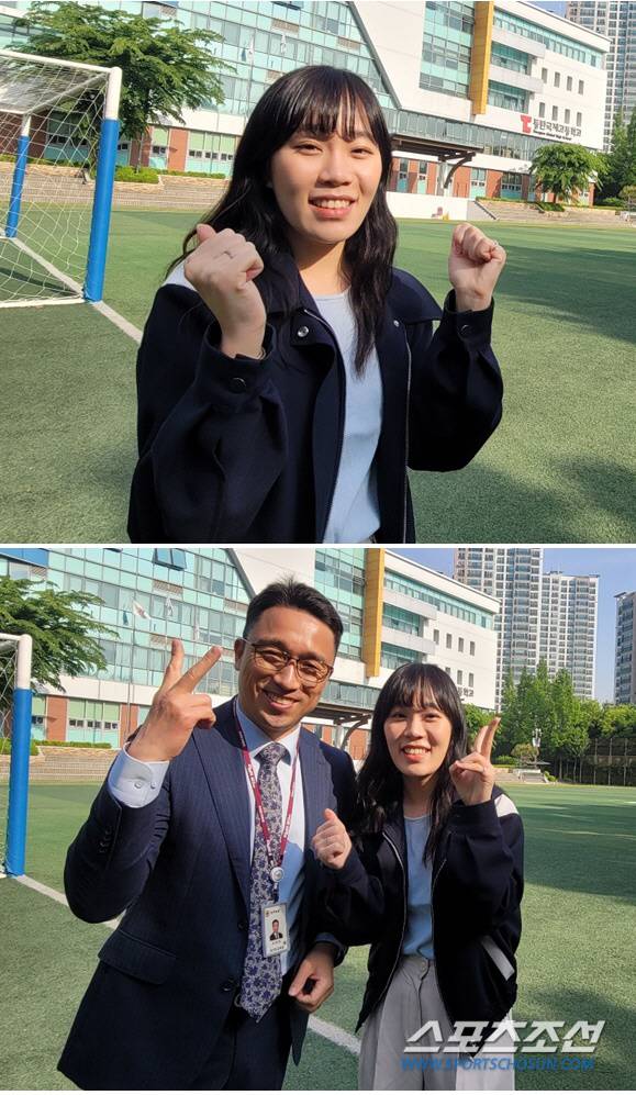 아침 태권도는 학창 시절 최고의 추억이자 자산이라고 말하는 '동탄국제고 4기' 이예림 교생.교생실습을 위해 들른 모교에서 2011년 개교 당시 체육교사로 '아침 태권도'의 전통을 만들고 기틀을 다진 조호민 경기도교육청 장학사와 반갑게 재회했다.