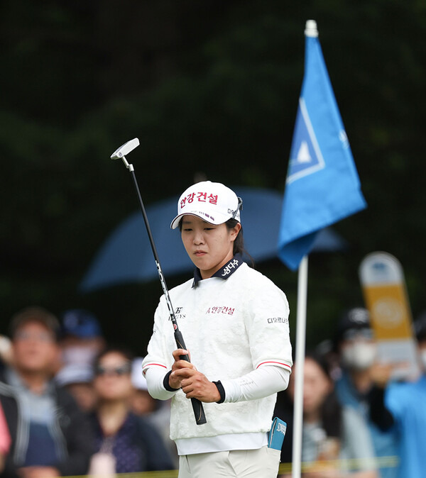 2023년 한국여자프로골프(KLPGA) 투어 NH투자증권 레이디스 챔피언십 우승을 차지한 임진희 프로가 최종라운드에서 경기하는 모습이다. 사진제공=KLPGA