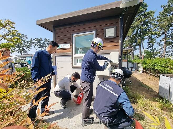 함평 돌머리마을 안전 점검 모습