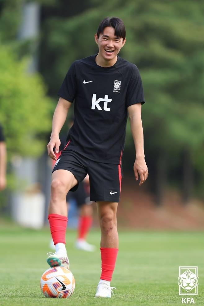 [서울=뉴시스]AG 축구대표팀 공격수 양현준. (사진=대한축구협회 제공)