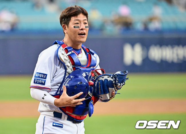 [OSEN=이석우 기자]  삼성 강민호. 2023.04.14 / foto0307@osen.co.kr