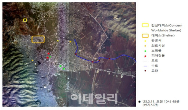 국토지리정보원이 제공한 튀르키예 샨르우르파 지역 국토위성영상. (자료=국토지리정보원)