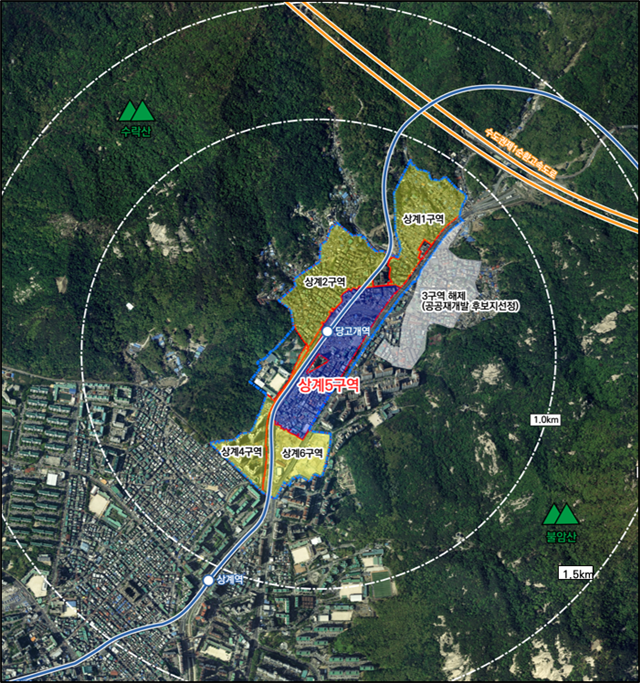 상계재정비촉진지구 상계5구역 위치도. 서울시 제공