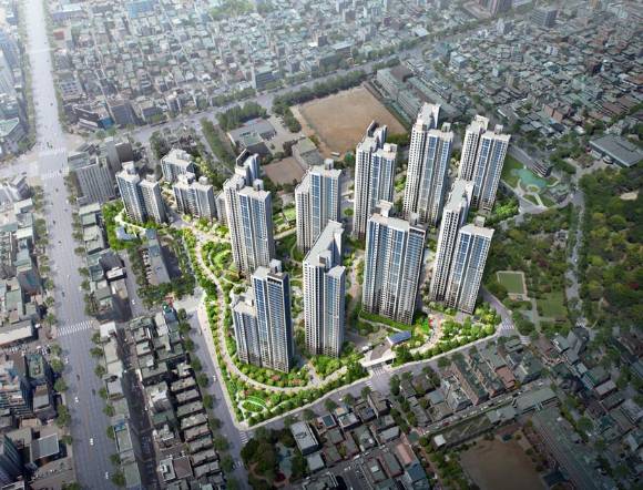 인천 주안4구역 재개발 사업으로 들어선 주안 캐슬&더샵 에듀포레 아파트에서 재개발조합을 상대로 비상대책위원회가 반발하며 갈등을 빚고 있다. 사진은 해당 아파트 조감도. [사진=롯데건설]