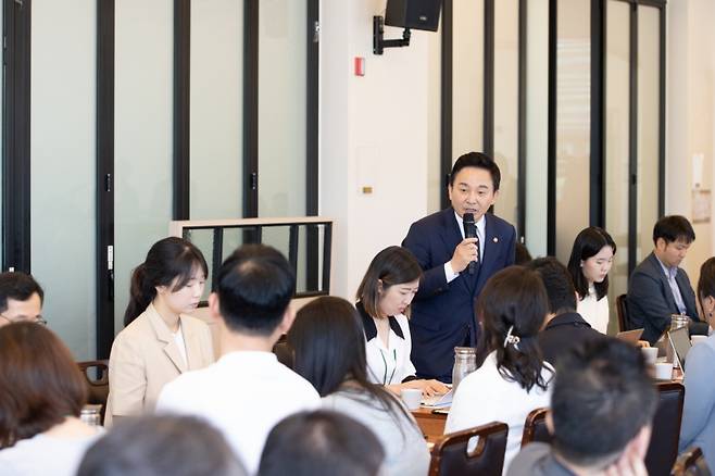 원희룡 국토교통부 장관이 16일 기자간담회에서 발언하고 있다. /사진=국토교통부