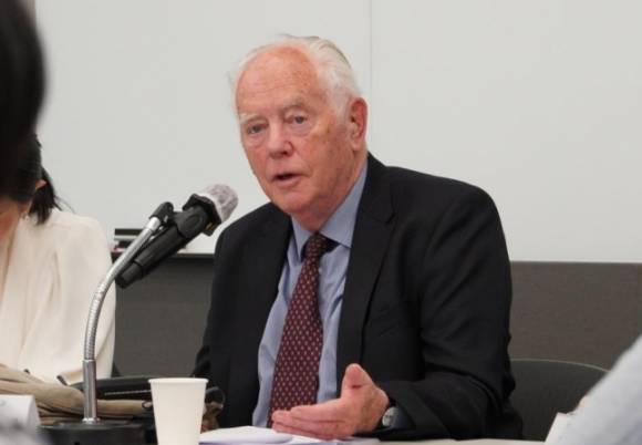 ‘후쿠시마 오염수 1ℓ를 마실 수 있다’ - 방사선 분야 세계적 석학으로 꼽히는 웨이드 앨리슨 영국 옥스퍼드대학교 명예교수(82)가 한국원자력연구원과 한국원자력학회가 15일 서울 종로구 HJ비즈니스센터에서 ‘저선량 방사선 영향과 후쿠시마 오염수 논란-공포가 집어삼킨 과학’을 주제로 열린 기자간담회에 자리하고 있다. 2023.5.15 한국원자력연구원 제공