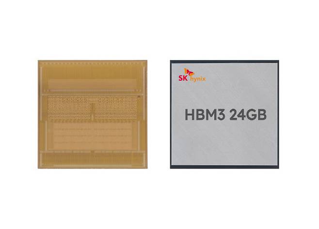 SK하이닉스가 개발한 HBM3 24GB 제품. (사진=SK하이닉스)