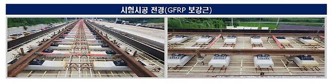 유리섬유보강근(GFRP) 현황(국가철도공단 제공)