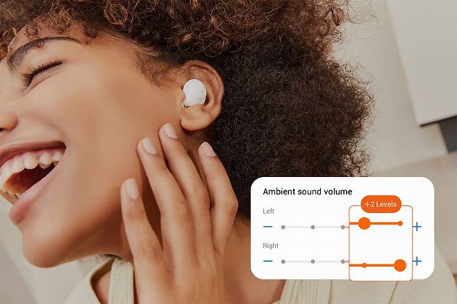 삼성전자 갤럭시 버즈2 프로 '주변 소리 듣기 기능' 개선 소개 자료. /삼성전자 제공