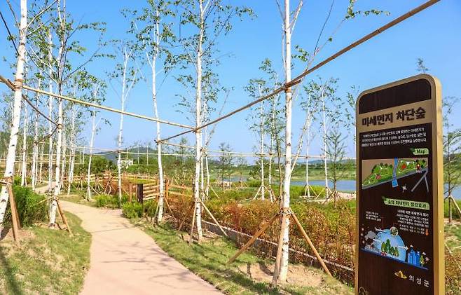 의성군은 신공항 예정지(비안면) 주변에 미세먼지차단숲을 조성했다. (의성군 제공) 2023.05.18