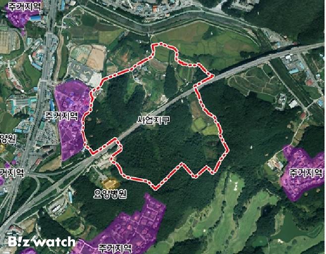 은화삼지구 항공촬영/사진=용인시 지구단위계획 결정고시
