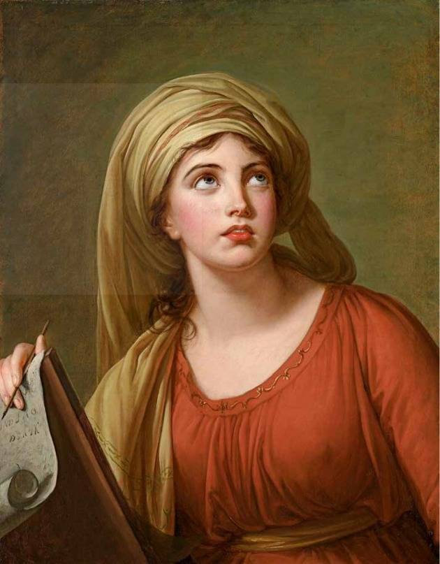 '시빌라로서의 해밀턴 부인의 삶 연구'(1792). 그리스 신화를 모티브로 현존하는 인물을 그렸다. 사진의 모델인 엠마 해밀턴은 영국의 해군 영웅 호레이쇼 넬슨 제독과의 염문으로 당시 유럽에서 유명했다. /개인소장