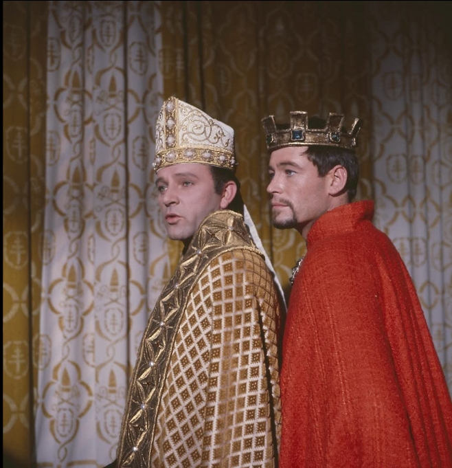 1964년 영화 베켓의 한 장면. 헨리 2세(왼쪽)와 토마스 베켓의 이야기를 다룬다. <사진 출처=IMDB>